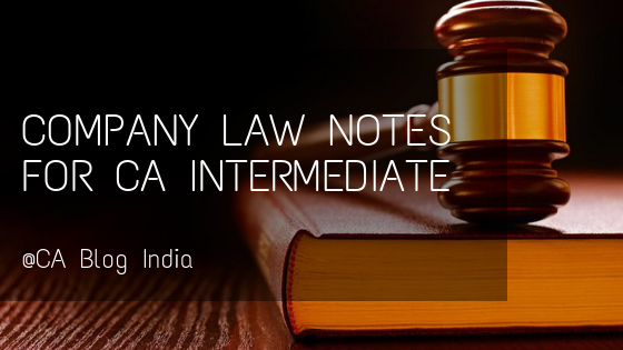 Read more about the article CA Inter Company Law Notes (November 2020)