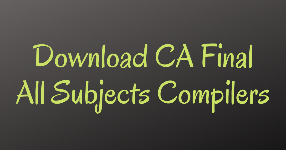 Read more about the article CA Final All Subjects Compilers by CA Ravi Agarwal Sir